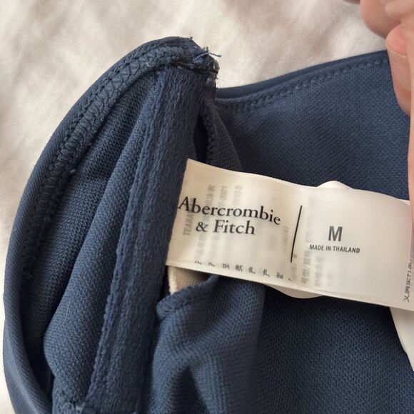 Abercrombie & Fitch Wide Strap Halter Swim Top & Bottoms in Navy NWOT/EUC - Picture 5 of 10